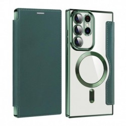 Futrola za Samsung Galaxy S23 Ultra preklop bez magneta bez prozora MagSafe Lux - zelena