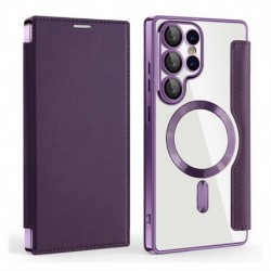 Futrola za Samsung Galaxy S25 Ultra preklop bez magneta bez prozora MagSafe Lux - ljubičasta