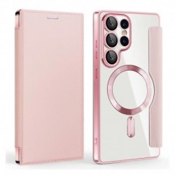 Futrola za Samsung Galaxy S25 Ultra preklop bez magneta bez prozora MagSafe Lux - roza