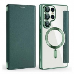 Futrola za Samsung Galaxy S25 Ultra preklop bez magneta bez prozora MagSafe Lux - zelena