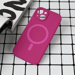 Futrola za iPhone 15 leđa MagSafe Pure color - tamno pink