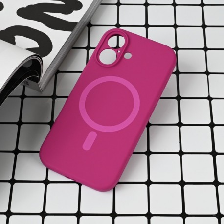 Futrola za iPhone 16 leđa MagSafe Pure color - tamno pink