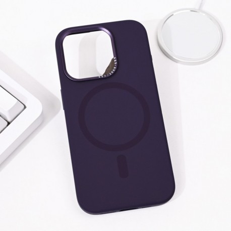 Futrola za iPhone 15 Pro leđa MagSafe pure+ - tamno ljubičasta