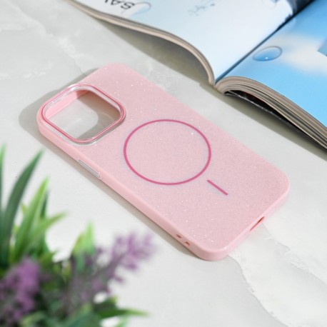 Futrola za iPhone 13 Pro leđa MagSafe sparkle dust - roza