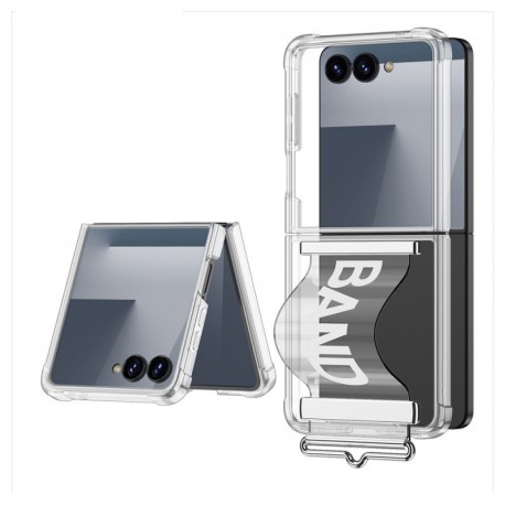 Futrola za Samsung Galaxy Z Flip 7/Flip7 leđa Clear strap - bela