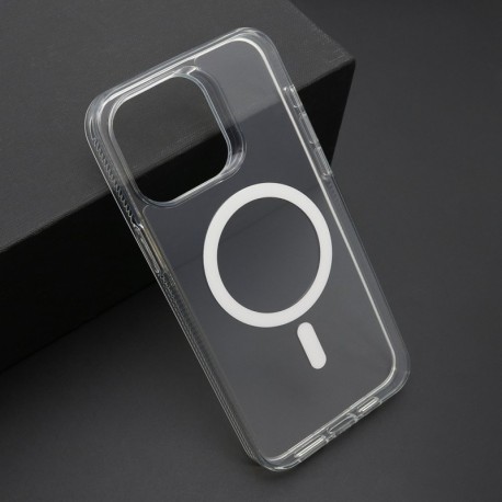 Futrola za iPhone 15 Pro Max leđa Color frame MagSafe - providna