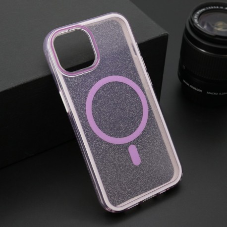 Futrola za iPhone 13 leđa Crystal MagSafe - ljubičasta
