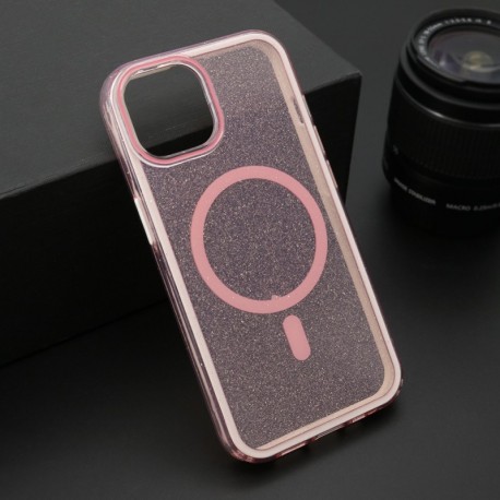 Futrola za iPhone 14 leđa Crystal MagSafe - roza