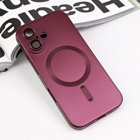 Futrola za iPhone 16 leđa MagSafe chrome - bordo
