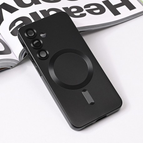 Futrola za Samsung Galaxy S25 leđa MagSafe chrome - crna