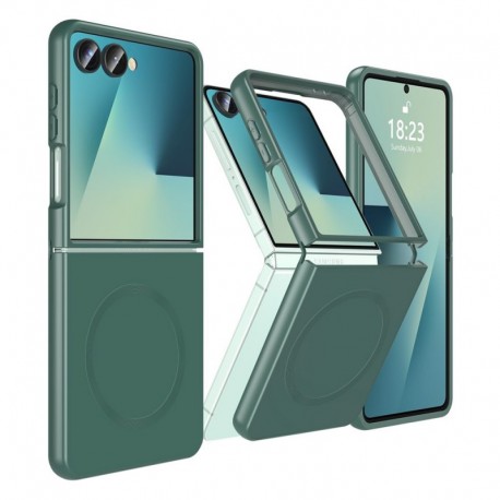 Futrola za Samsung Galaxy Z Flip 7/Flip7 leđa MagSafe elegant fold - tamno zelena