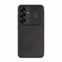 Futrola za Samsung Galaxy S25 preklop bez magneta bez prozora Nillkin Qin Leather Pro - crna