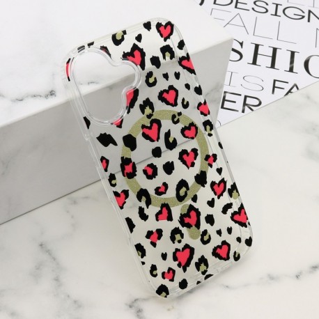 Futrola za iPhone 17 leđa Leopard MagSafe - roza