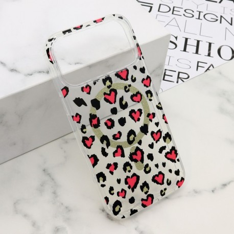 Futrola za iPhone 17 Pro Max leđa Leopard MagSafe - roza