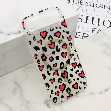 Futrola za iPhone Air leđa Leopard MagSafe - roza
