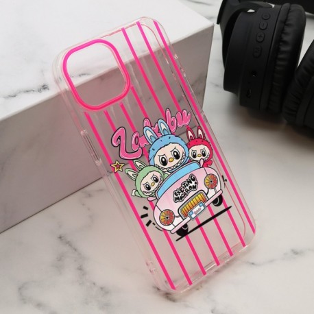 Futrola za iPhone 14 leđa Print Labubu - pink