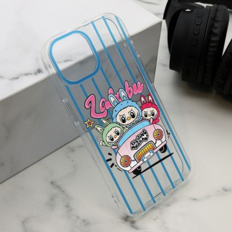 Futrola za iPhone 15 leđa Print Labubu - plava