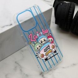 Futrola za iPhone 15 Pro leđa Print Labubu - plava