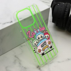 Futrola za iPhone 15 Pro leđa Print Labubu - zelena