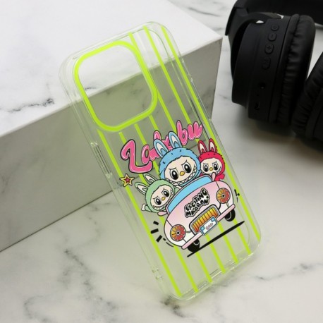 Futrola za iPhone 15 Pro leđa Print Labubu - žuta