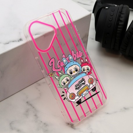 Futrola za iPhone 16 leđa Print Labubu - pink