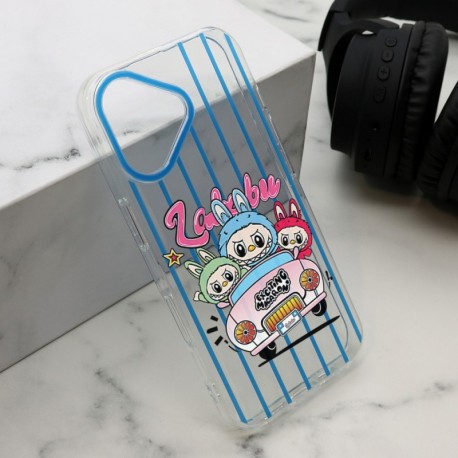 Futrola za iPhone 16 leđa Print Labubu - plava