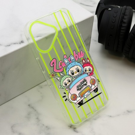 Futrola za iPhone 16 leđa Print Labubu - žuta