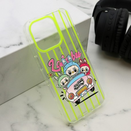 Futrola za iPhone 16 Pro leđa Print Labubu - žuta