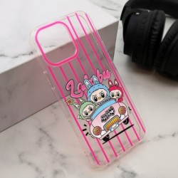 Futrola za iPhone 16 Pro Max leđa Print Labubu - pink