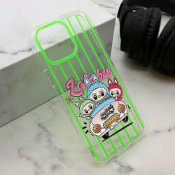 Futrola za iPhone 16 Pro Max leđa Print Labubu - zelena