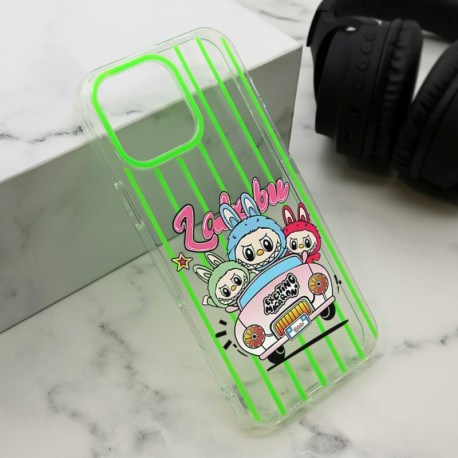 Futrola za iPhone 16 Pro Max leđa Print Labubu - zelena