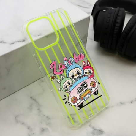 Futrola za iPhone 16 Pro Max leđa Print Labubu - žuta